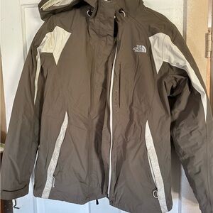 The North Face Brown and White Jacket